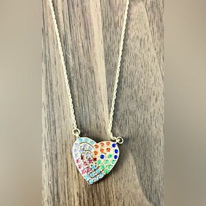 RAINBOW- Pride Heart Necklace Set New